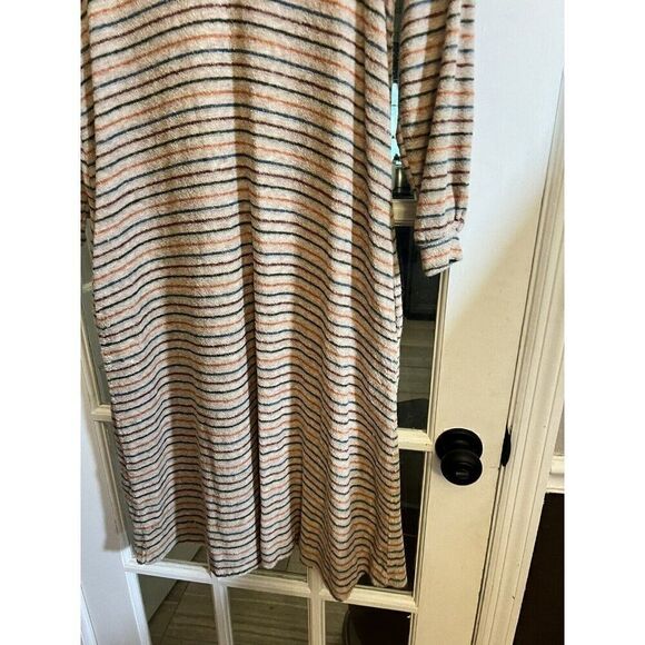 Vintage Sears JR Bazaar Stripe Terrycloth Midi Dress Size 1. E - Picture 3 of 6